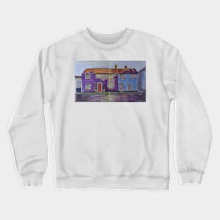 Watercolor Sketch - 3 and 5 Mill End, Thaxted, Essex, UK Crewneck Sweatshirt